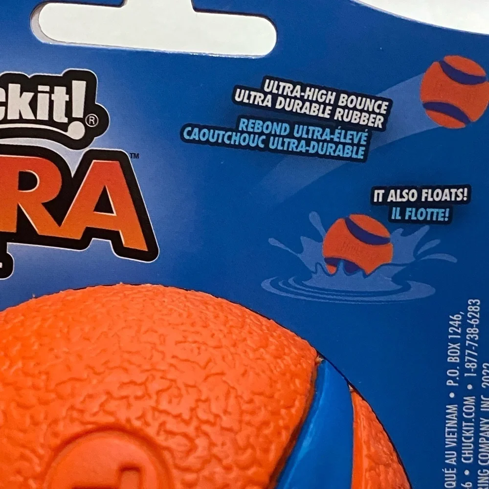 Chuck It Ultra Ball Size Large Orange Blue Floats Ultra Bounce